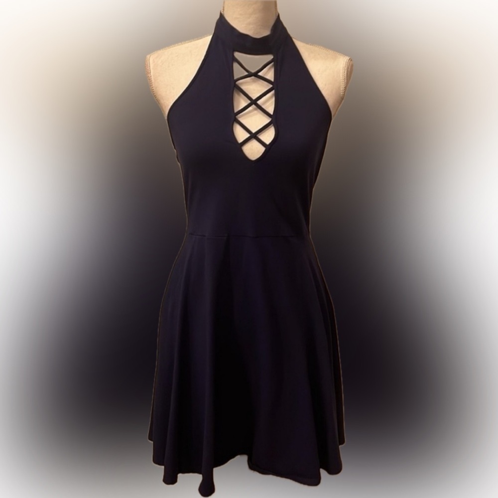 Express Halter Neck Black Skater Mini
Dress size XSmall